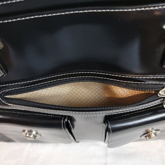 McKlein Verona Leather Laptop Briefcase - Picture 10 of 14